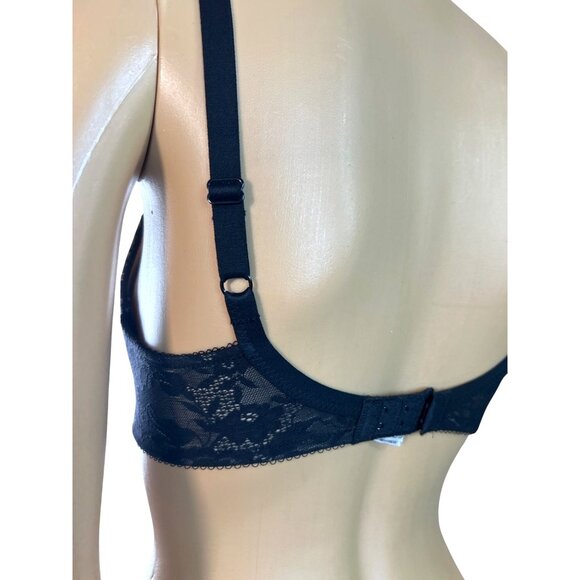 Wacoal Underwire Lined Bra Black Lace Size 34C Lingerie Intimates Adjustable Str - Picture 5 of 5
